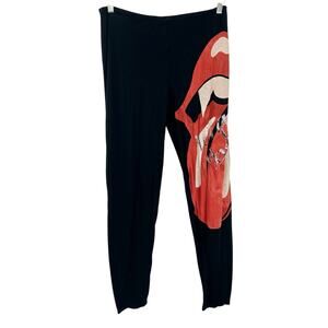 Buddhist Punk‎ Womens Vintage Y2K Tongue Lips Logo Rolling Stones Pants Size 3